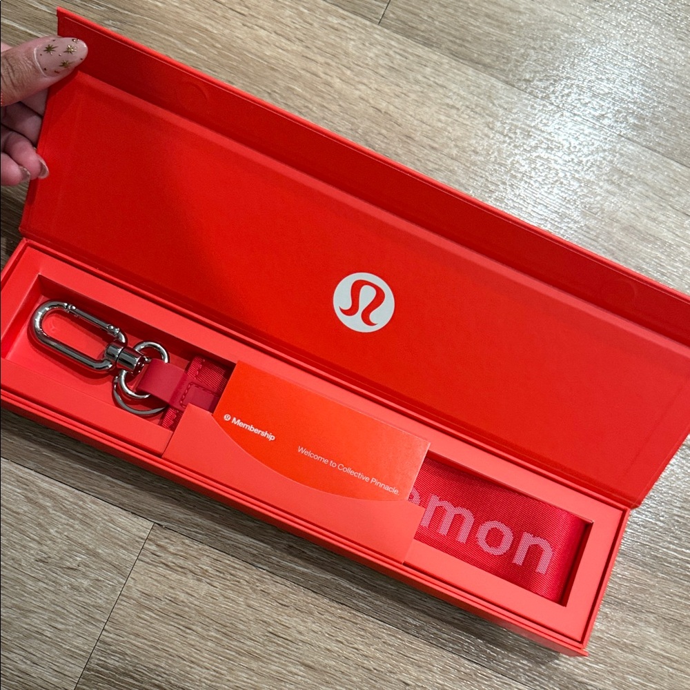 Red Lululemon Keychain